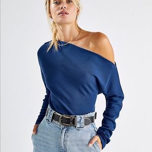 Free People We The Free Fuji Long Sleeve In Navy